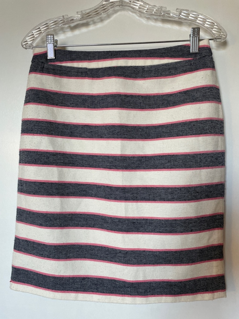 Halogen Striped Pencil Skirt in Navy, White & Pink